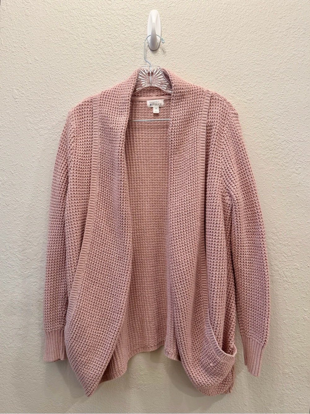 Market & Spruce Stitch Fix Dusty Rose Open Front Cardigan Sweater XL